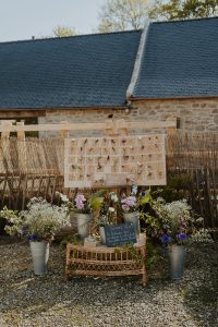 Décoration florale naturelle pour un mariage champêtre